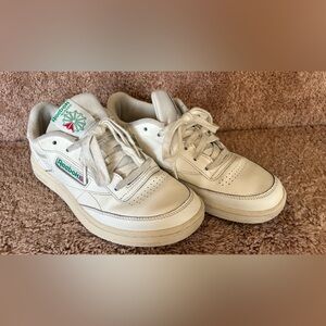 Reebok Off-White Leather Sneakers